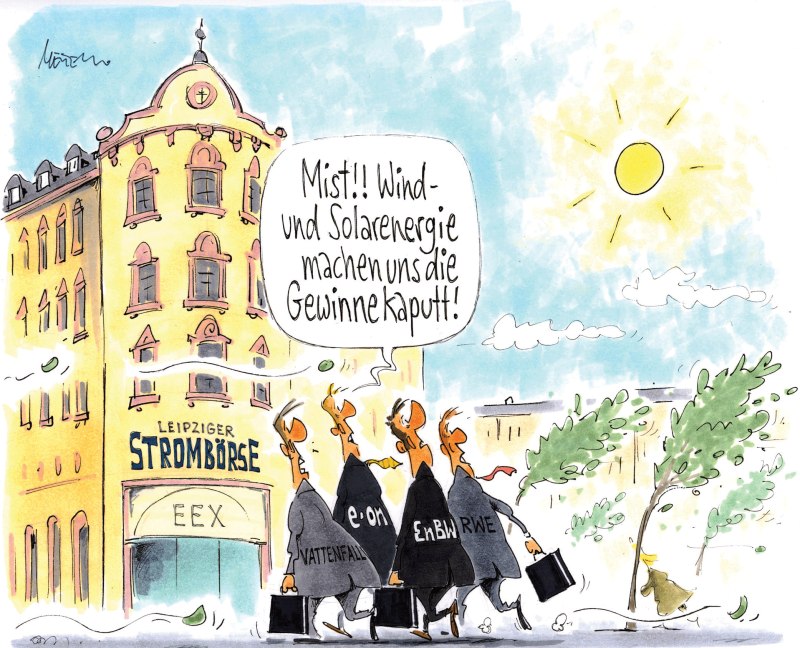 Karikatur Strombörse