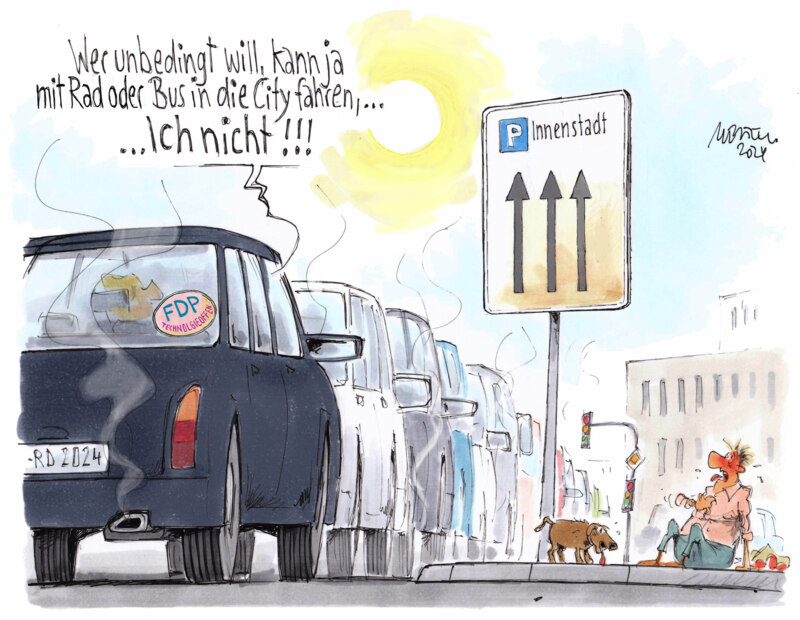 Autos in die Innenstadt