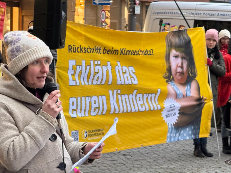 Klimastreik Banner Amberg