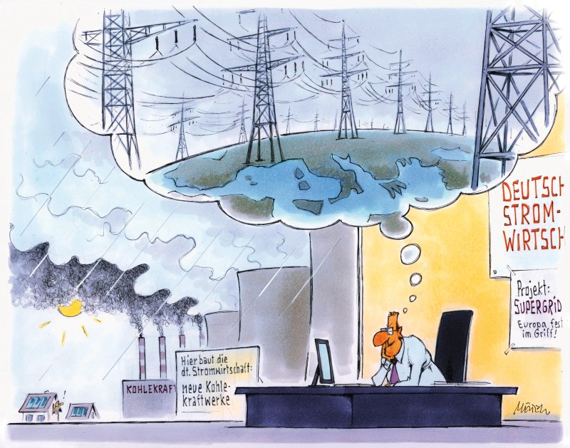 Karikatur Stromwirtschaft 