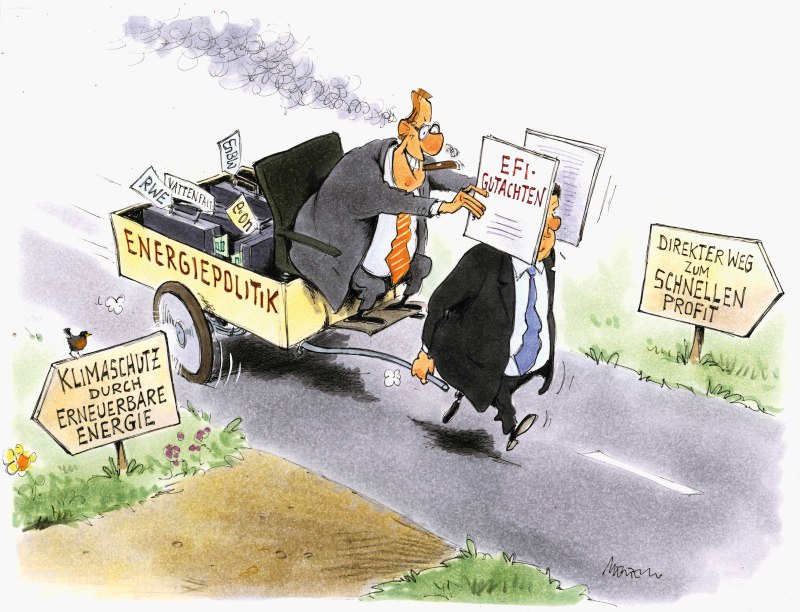 Karikatur EFI Gutachten Weg zum Profit 
