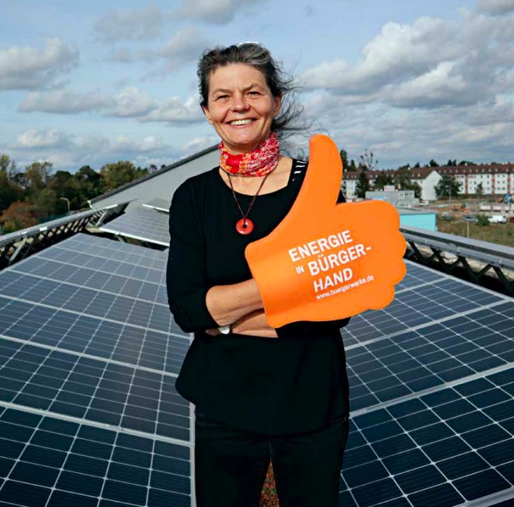 Energie Bürger Hand Frau Solar