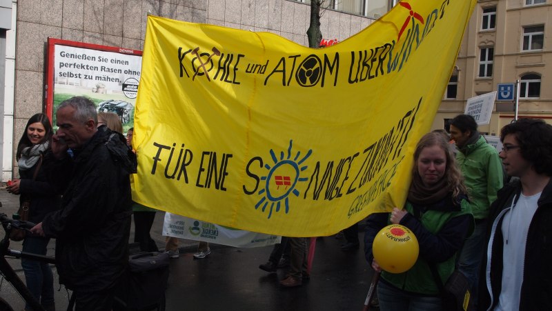 Demo Banner Kohle und Atom überwinden für eine sonnige Zukunft